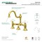 Kingston Brass KS3912PX Restoration Bathroom Bridge Faucet, Polished Brass KS3912PX - alternate 4